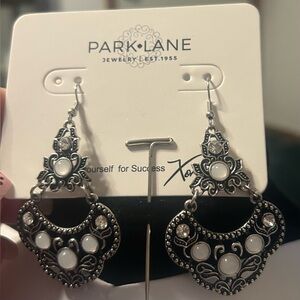 Park Lane Silver and Black Dangle Earrings
